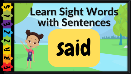 Thumbnails – Sight Words – SAID – Horizontal