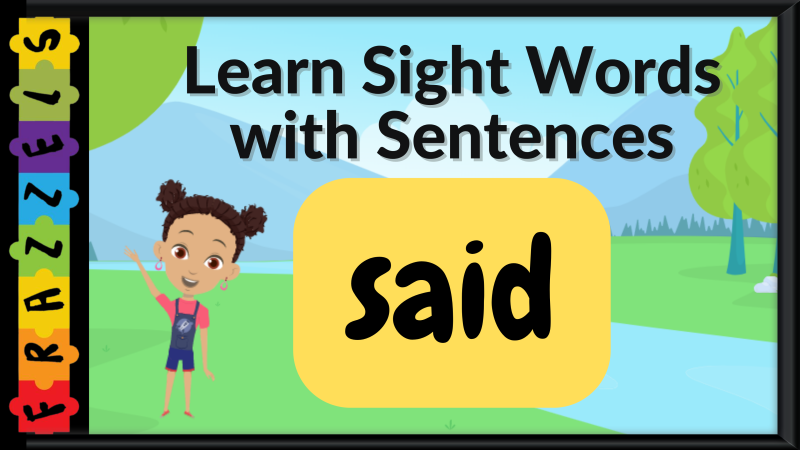 Thumbnails – Sight Words – SAID – Horizontal