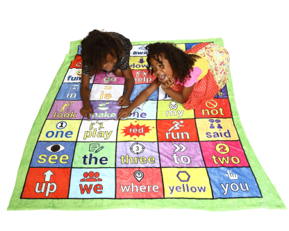 Kids Playing on Dolch Pre-Primer Sight Word Blanket