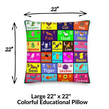 Alphabet Animal Pillow Dimensions