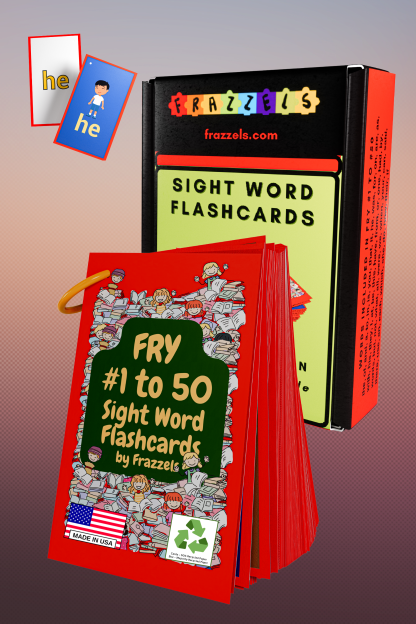 Frazzels - Fry 1 to 50 Sight Words Flashcards