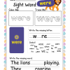 Sight Word Worksheet "were" - thumbnail