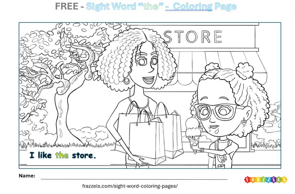 the coloring page - thumbnail