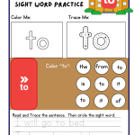 Sight Word Worksheet - to -- thumbnail