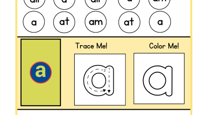 “a” sight word Worksheet by Frazzels