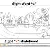 a - Sight Word Coloring Page - thumbnail