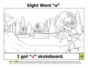 a - Sight Word Coloring Page - thumbnail