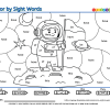 Color by sight words - astronaut - thumbnail