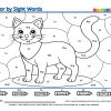 Color by sight words - cat -thumbnail