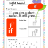 Sight Word "if" Worksheet