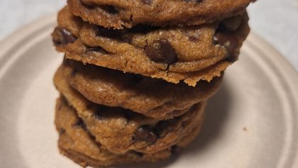 Organic and Fair Trade Chocolate Chip Cookie Stack